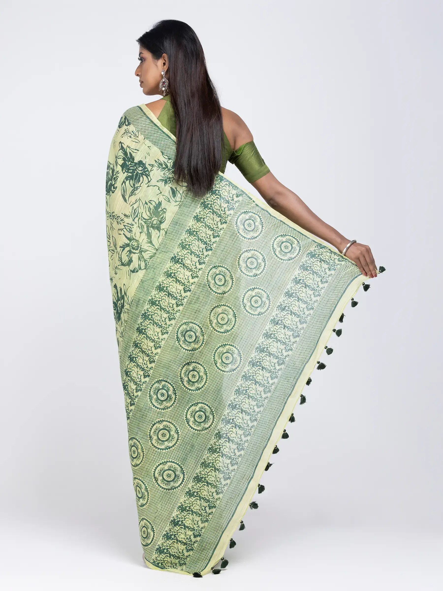 Mint Green Printed Endi Silk Saree-3.webp